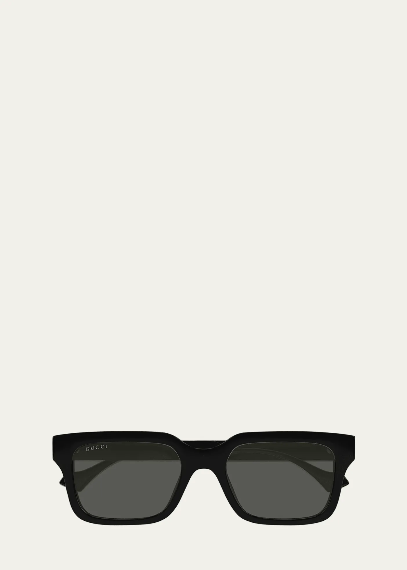 GucciMen's Transparent Rectangle Sunglasses