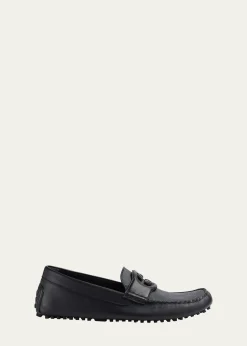 GucciMen's Ayrton Interlocking G Leather Drivers