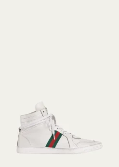 GucciMen's Coda Leather High-Top Sneakers