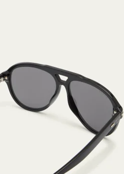 GucciMen's GG1443Sm Acetate Aviator Sunglasses