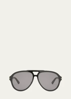 GucciMen's GG1443Sm Acetate Aviator Sunglasses
