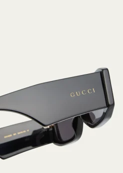 GucciMen's GG1426Sm Acetate Rectangle Sunglasses