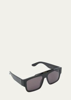 GucciMen's GG1460Sm Acetate Rectangle Sunglasses