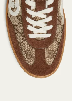 GucciMen's G75 Suede and GG Supreme Retro Low-Top Sneakers