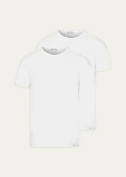 HanroMen's Cotton Essentials 2-Pack Crewneck T-Shirts