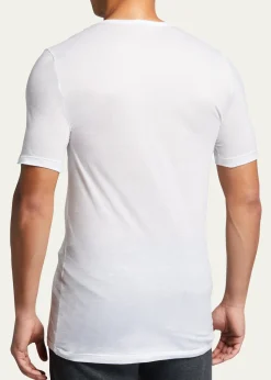 HanroMen’s Ultralight Cotton V-Neck T-Shirt