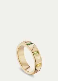 Harwell Godfrey18K Rainbow Pyramid Baguette Band