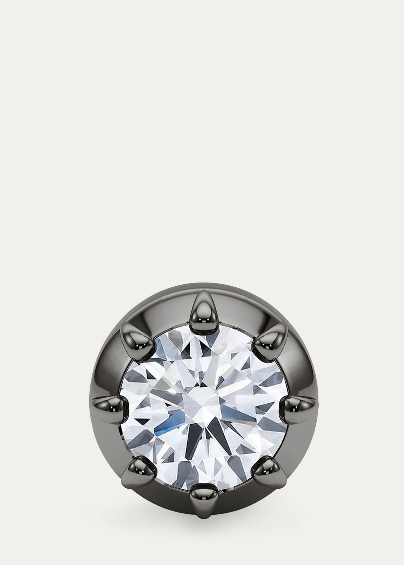 HauteCarat18K Georgian Cut Lab Grown Diamond Stud Earrings, 4.0tcw