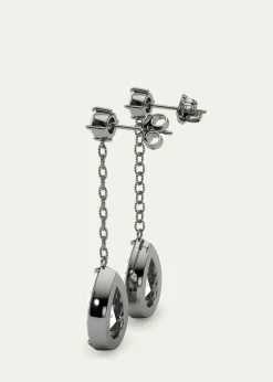 HauteCarat18K Link Chain Pear Lab Grown Diamond Drop Earrings