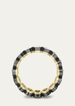HauteCarat18K Oval Cut Bezel Lab Grown Diamond Eternity Band, 6.0tcw