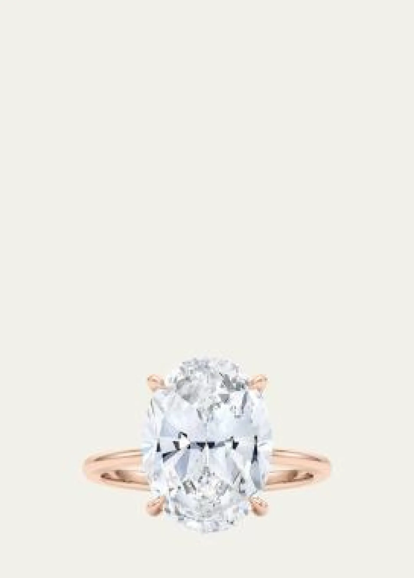 HauteCarat18K Oval Cut Hidden Halo Lab Grown Diamond Ring, 2.0tcw