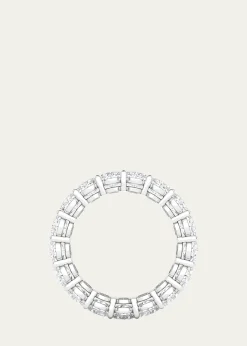 HauteCarat18K Oval Cut Lab Grown Diamond Eternity Band, 7.5tcw