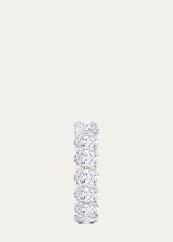 HauteCarat18K Oval Cut Lab Grown Diamond Eternity Band, 6.0tcw