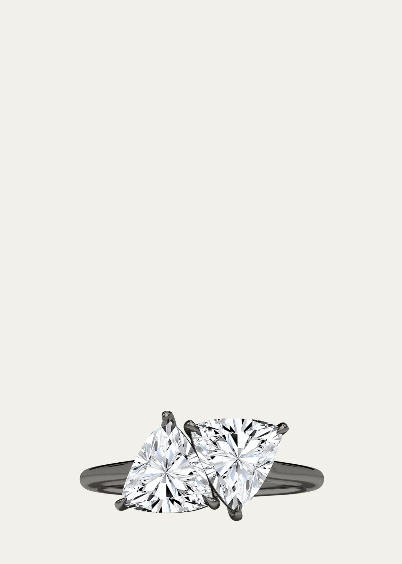 HauteCarat18K Trillion Lab Grown Diamond Twin Ring