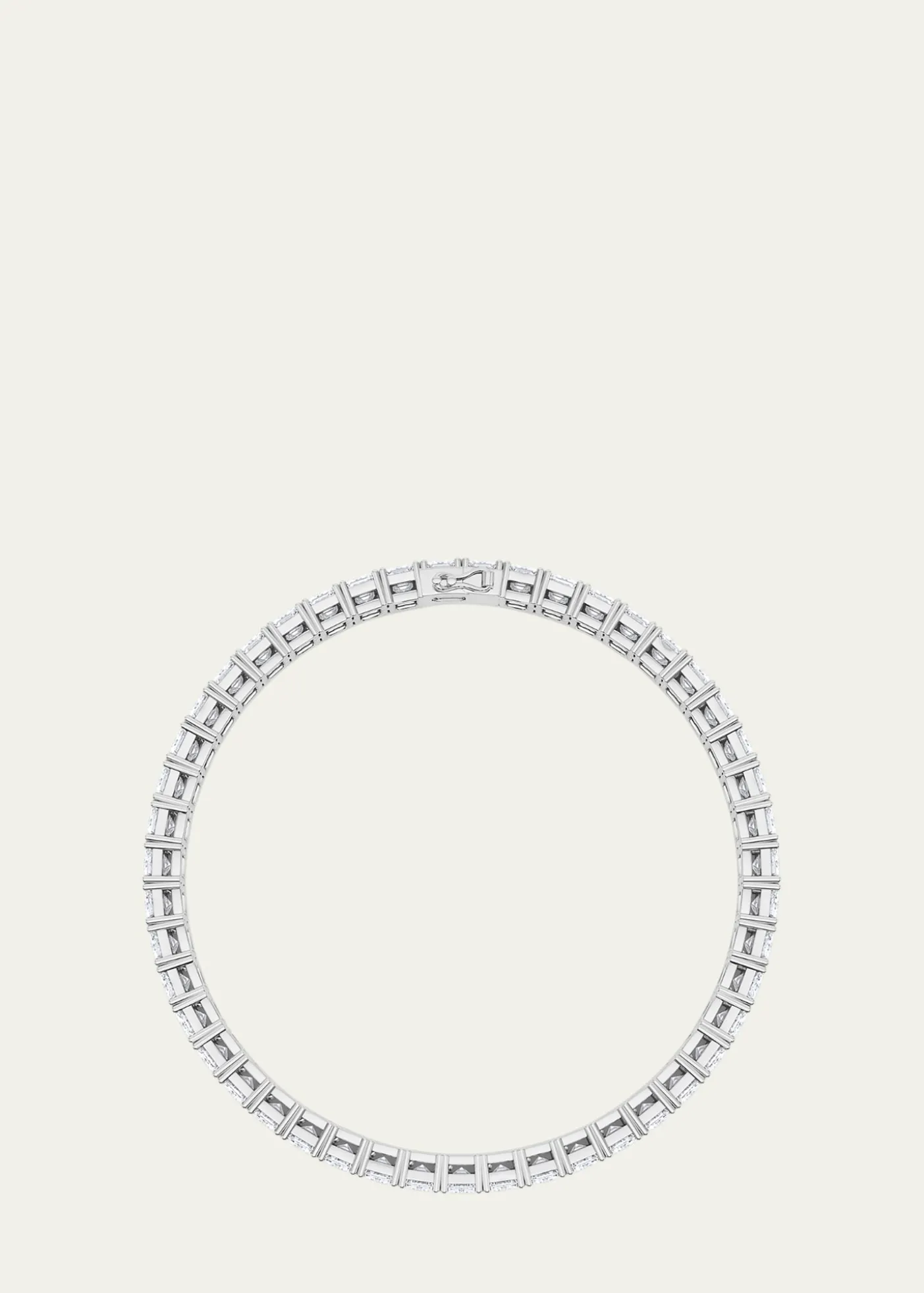 HauteCarat18K Vertical Emerald Lab Grown Diamond Tennis Bracelet