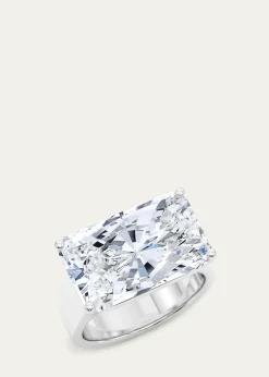 HauteCaratMen's Radiant Lab Grown Diamond East-West Band