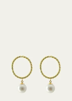 Haute VictoireAkoya Pearl Hand-Twisted 18K Yellow Gold Earrings
