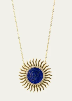 Haute Victoire18K Lapis Lazuli and Diamond Solar Necklace