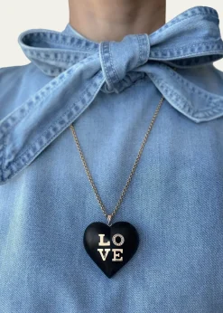 Haute VictoireLOVE Ebony and Diamond Pendant