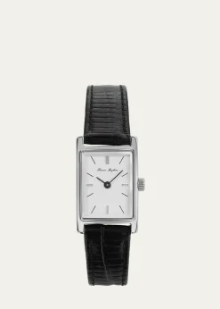 Heaven MayhemMini Icon Watch with Leather Strap, Silver