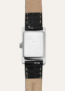 Heaven MayhemMini Icon Watch with Leather Strap, Silver