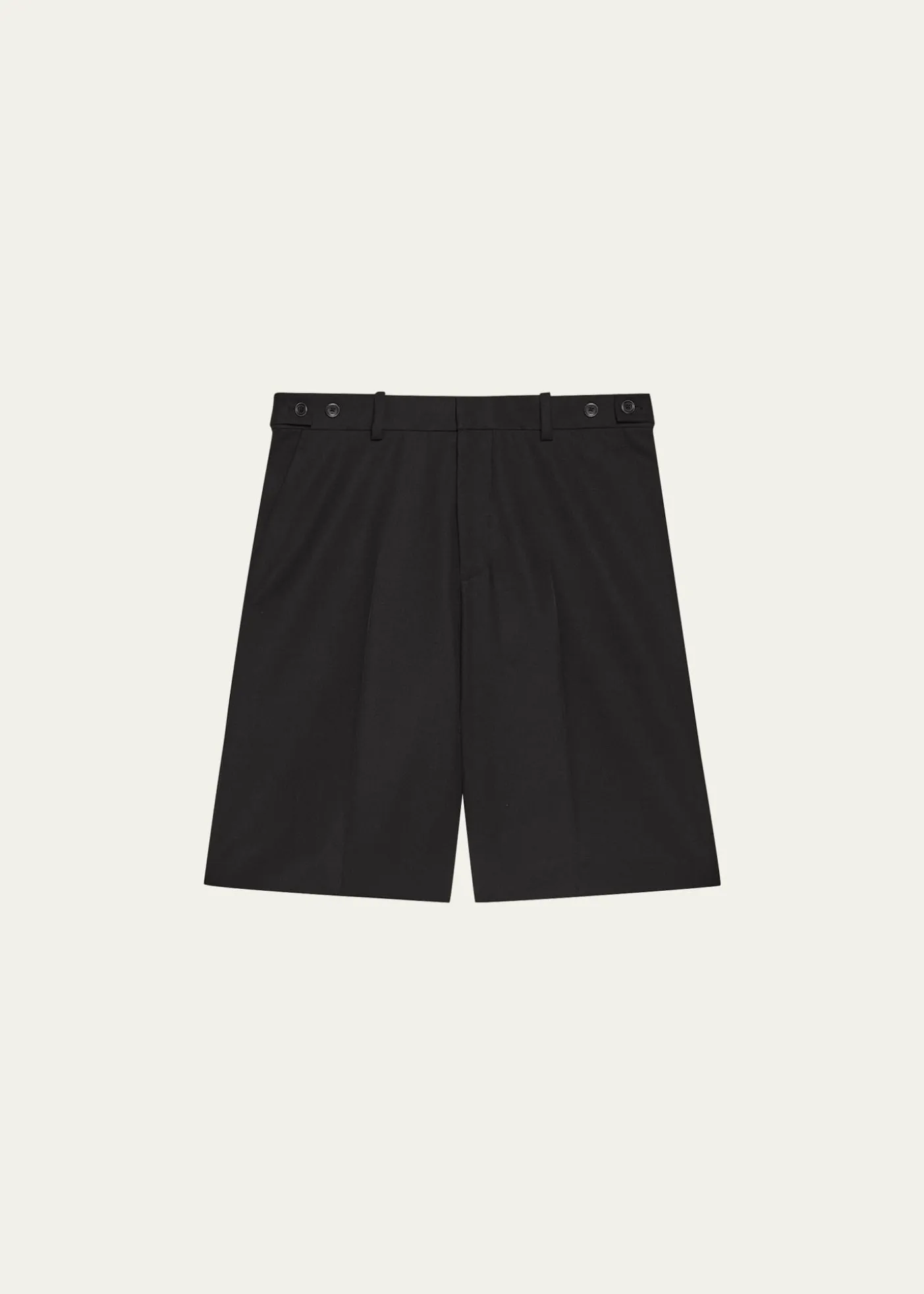 Helmut LangMen's HL001 Wool Waistband-Tab Shorts