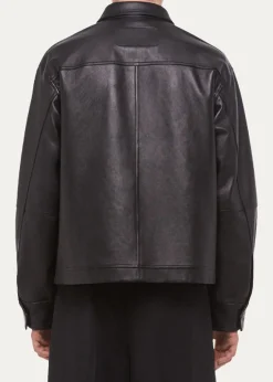 Helmut LangMen's Bonded Leather Snap-Front Jacket
