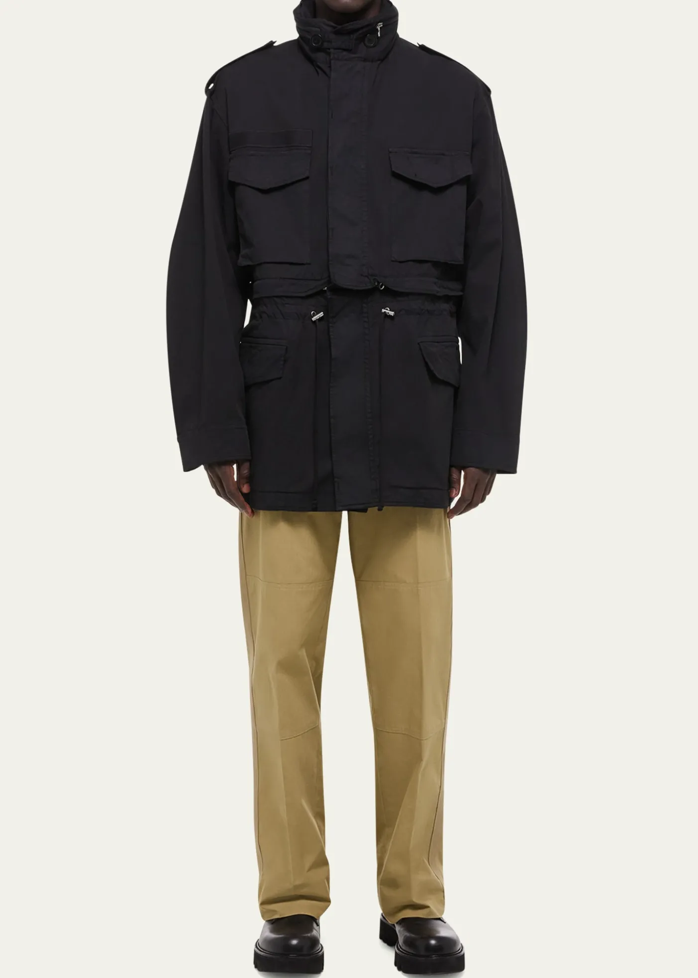 Helmut LangMen's Field Jacket with Stowaway Hood