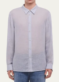 Helmut LangMen's Relaxed Fit Linen Button-Down Shirt