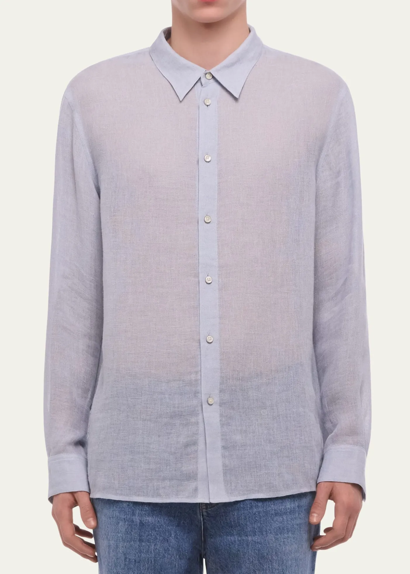 Helmut LangMen's Relaxed Fit Linen Button-Down Shirt