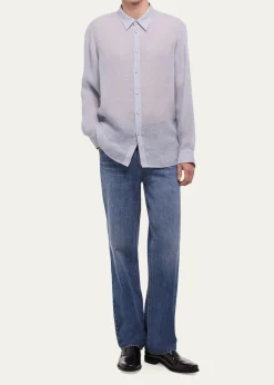 Helmut LangMen's Relaxed Fit Linen Button-Down Shirt