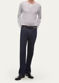 Helmut LangMen's Waffle-Knit Henley T-Shirt