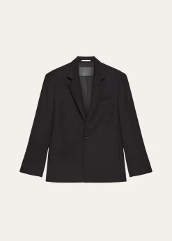Helmut LangMen's Wool Gabardine Relaxed-Fit Blazer