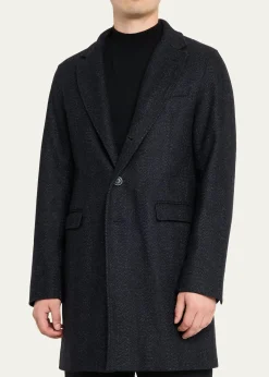 HernoMen's Wool-Blend Herringbone Top Coat