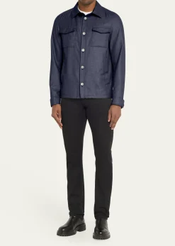 HernoMen's Coated Cashmere-Blend Overshirt