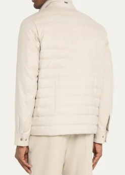 HernoMen's Padded Silk-Cashmere Zip Jacket