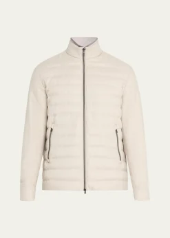 HernoMen's Padded Silk-Cashmere Zip Jacket
