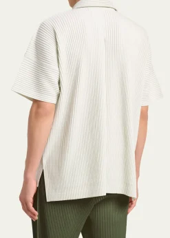 Homme Plisse Issey MiyakeMen's Monthly Colors July Pleated Short-Sleeve Shirt