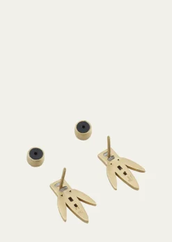 ILEANA MAKRIBaguette Diamond Grass Straw Earrings in 18K Yellow Gold