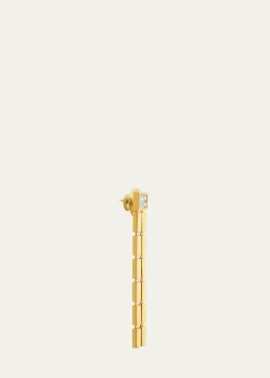 ILEANA MAKRI18K Yellow Gold Double Waterfall Earrings with Baguette Diamonds