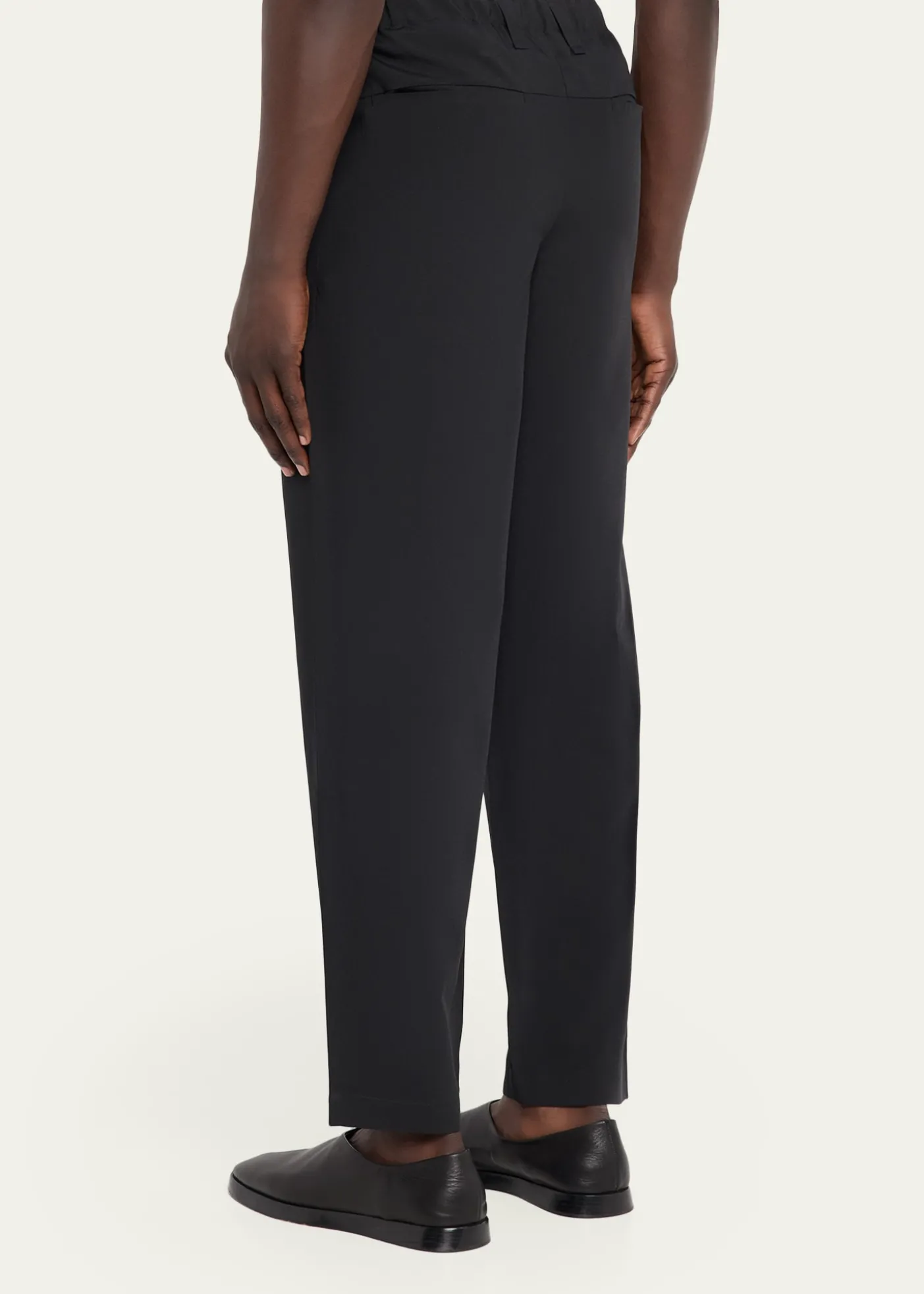 IM MENMen's Flat Front Elastic-Waistband Trousers