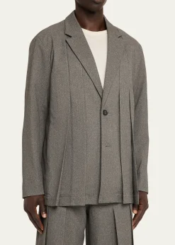 IM MENMen's Wool Like Tweed Jacket