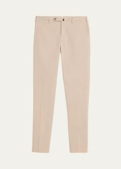 IncotexMen's Pressed-Crease Cotton Trousers