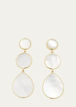 IppolitaCrazy 8's 3-Stone Drop Earrings in 18K Gold
