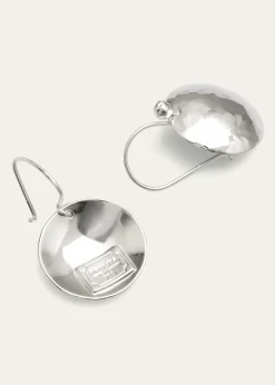 IppolitaDisc Earrings in Sterling SIlver with Diamonds