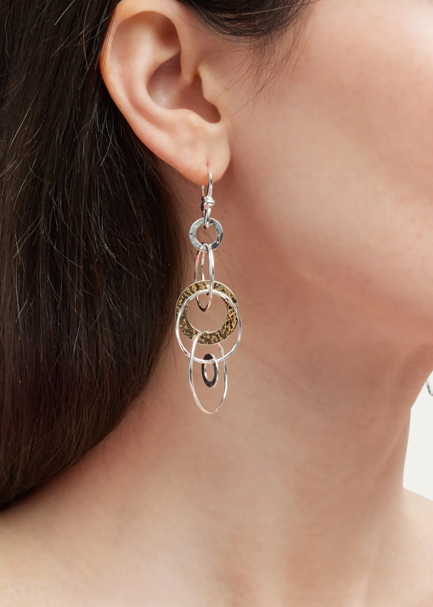 IppolitaHammered Jet Set Earrings in Chimera
