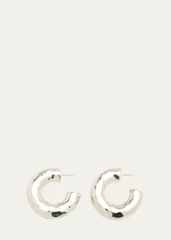 IppolitaHammered Medium Hoop Earrings in Sterling Silver