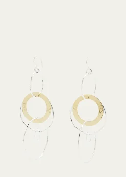 IppolitaJumbo Hammered Jet Set Earrings in Chimera