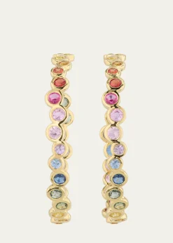 Ippolita18K Starlet Hoop Earrings in Sapphire Rainbow