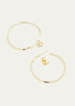 IppolitaLarge Faceted Hoop Earrings in 18K Gold